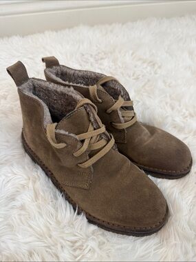 Vince Brown Suede Lace-Up Boots